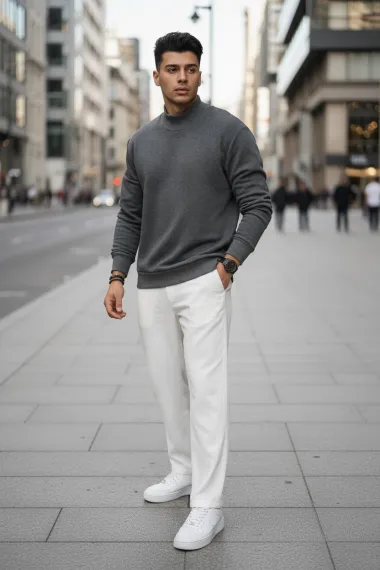 Bluza barbati gri slim fit 2660 P20-3.3